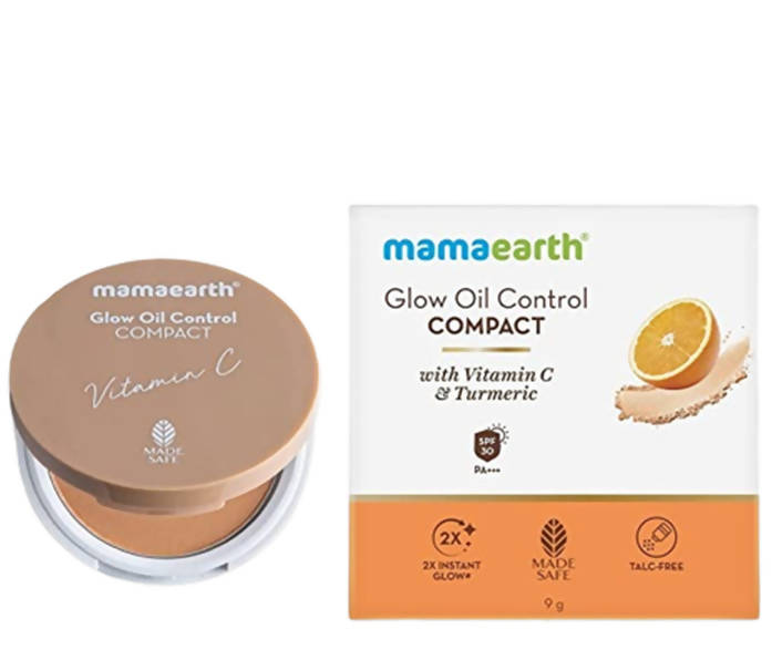 Mamaearth Glow Oil Control Compact With SPF 30 |Almond Glow