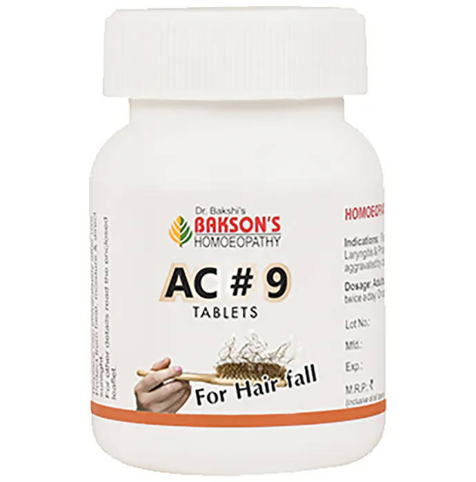 Bakson's Homeopathy AC#9 Tablets - PUSHMYCART