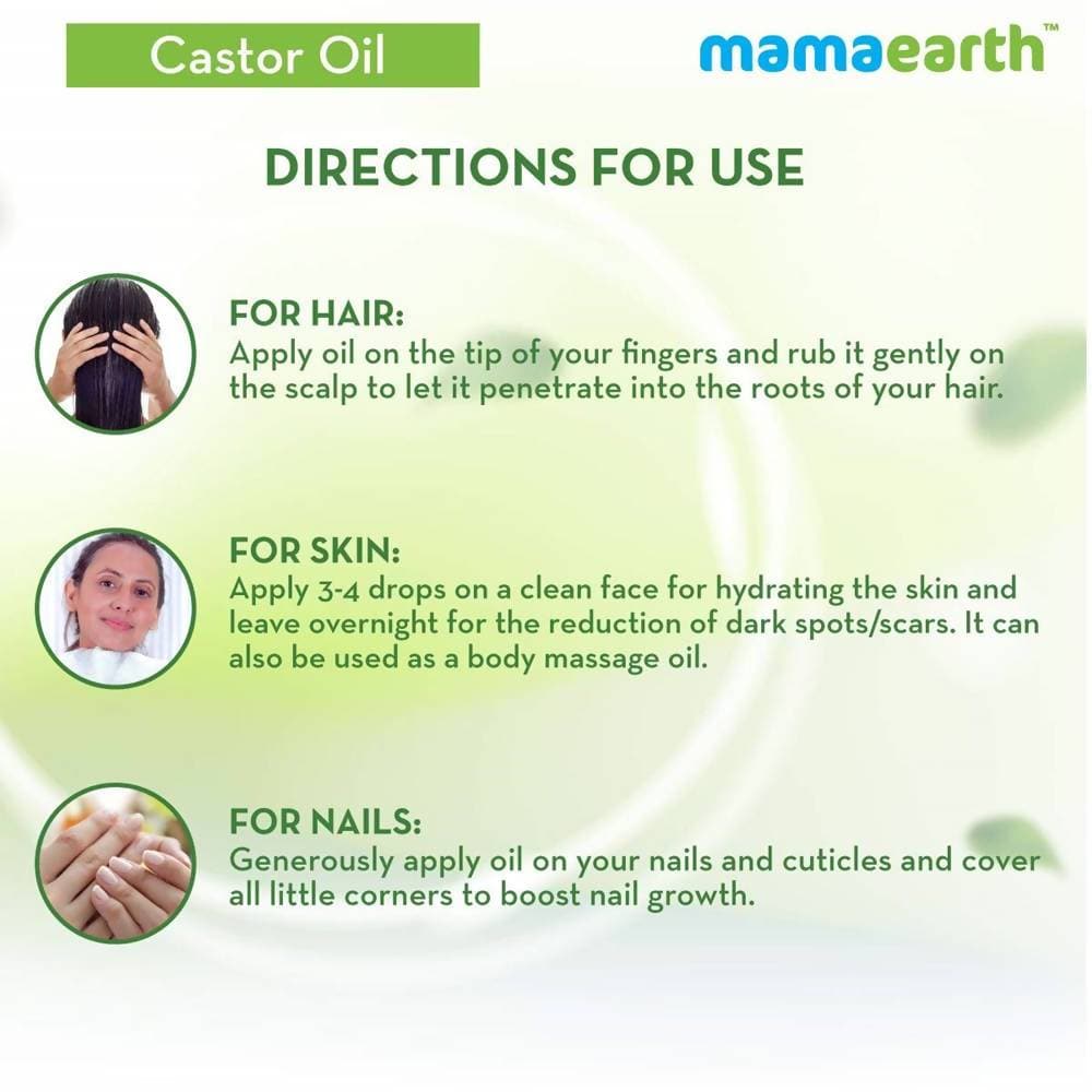 Mamaearth Castor Oil For Skin Hair and Nails