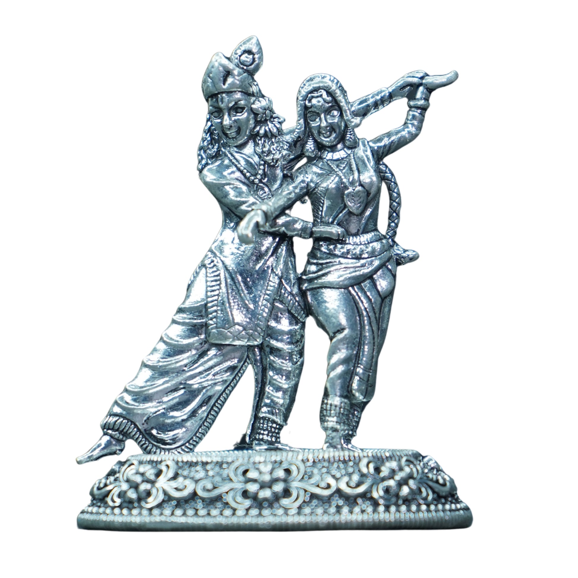 Mahita Collections Pure Silver Antique Radha Krishna 72.96g