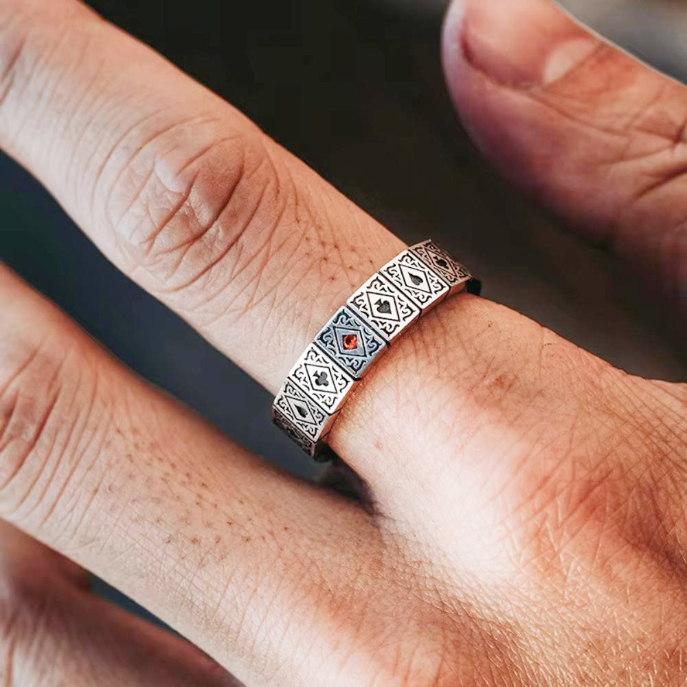 Salty Alpha Cardinal Elegance Men's Ring (Silver)