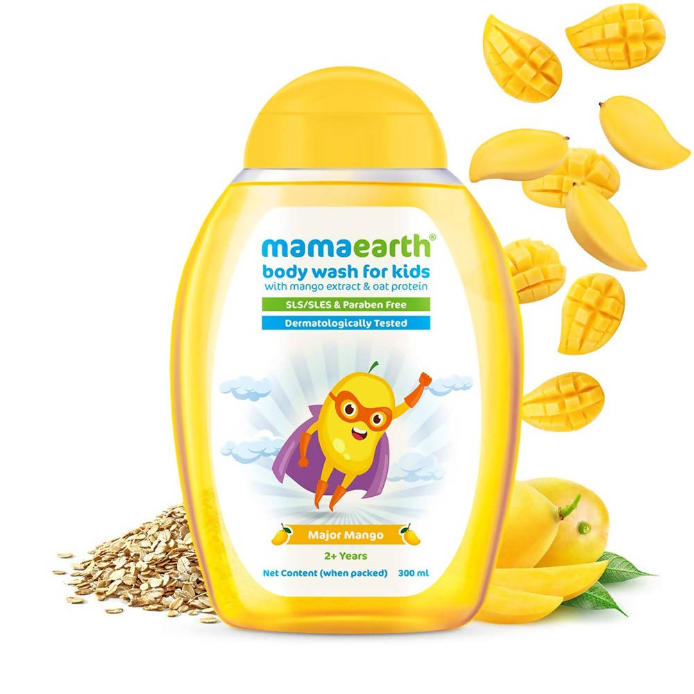 Mamaearth Major Mango Body Wash For Kids with Mango and Oat Protein