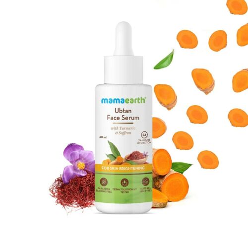 Mamaearth Ubtan Face Serum For Skin Brightening 30ml - PUSHMYCART