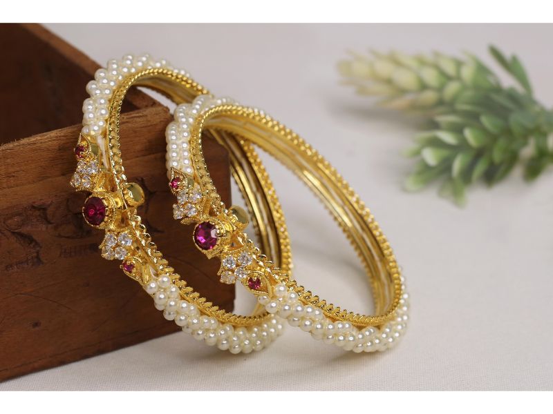 Shubhra Pearl Bangle 1608