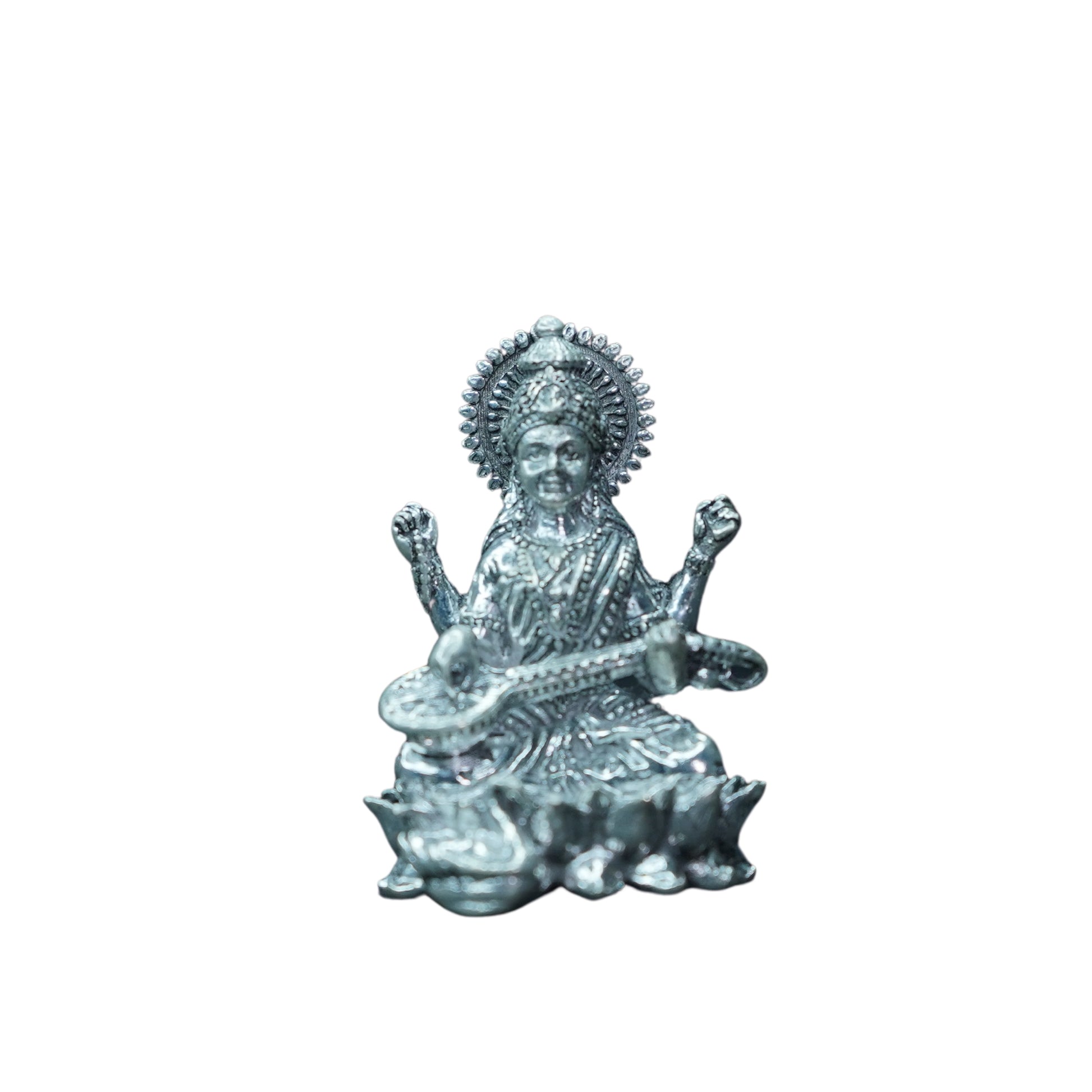 Mahita Collections Pure Silver Antique Saraswathi 39.91g