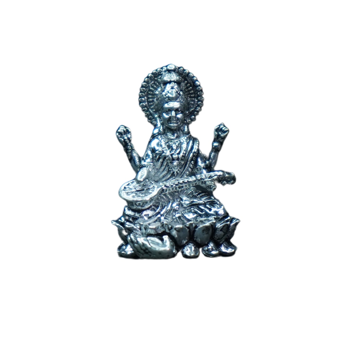 Mahita Collections Pure Silver Antique Saraswathi Devi 11.96g