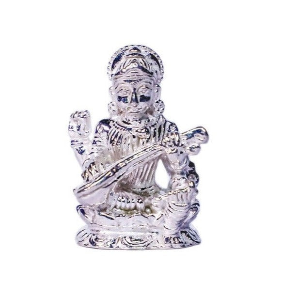 Pure Silver Saraswati Idol