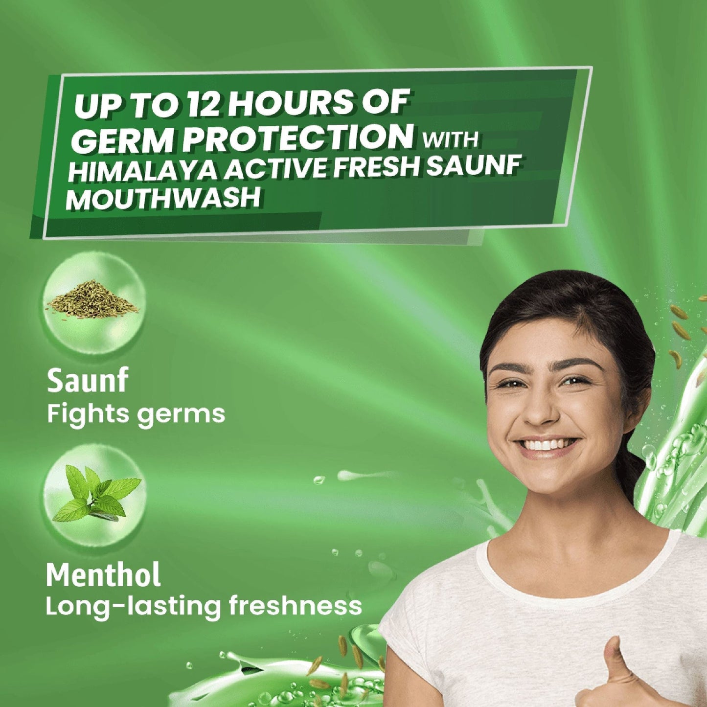 Himalaya Herbals Active Fresh Saunf Mouthwash - PUSHMYCART
