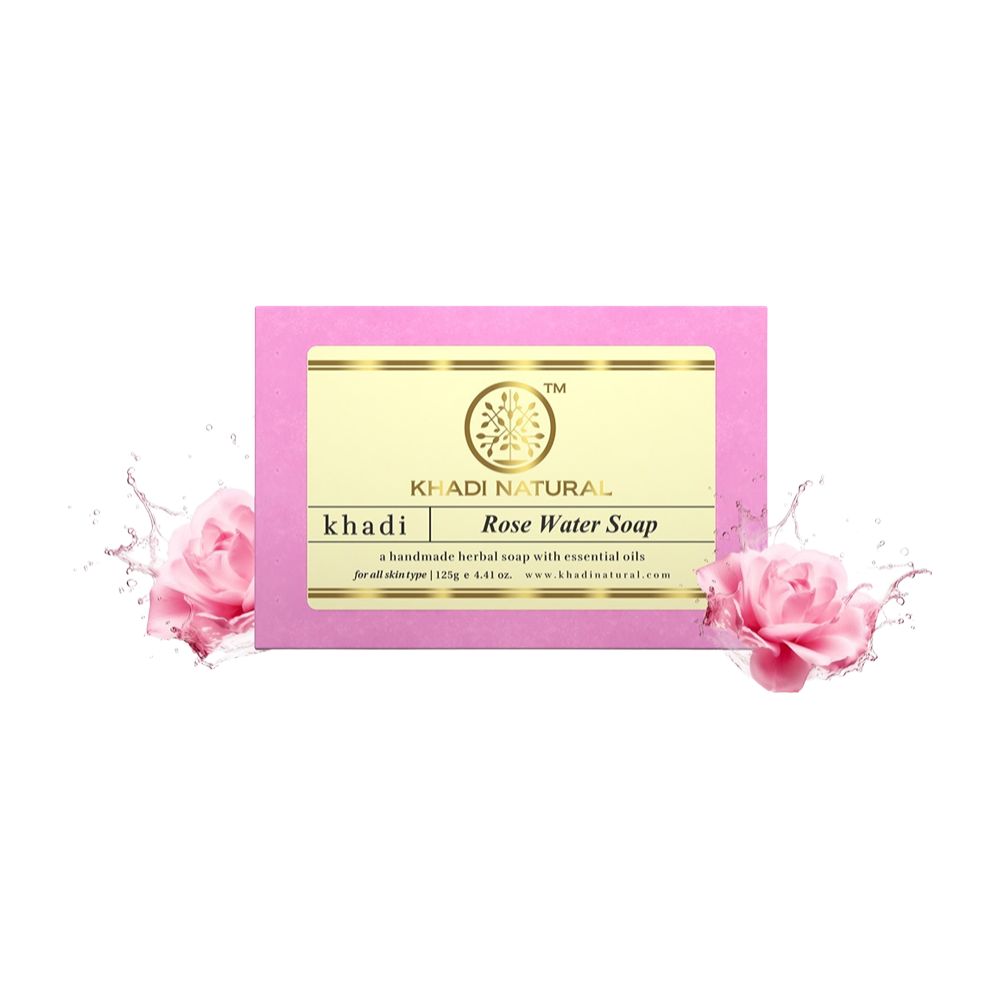 Khadi Natural Rosewater Handmade Soap