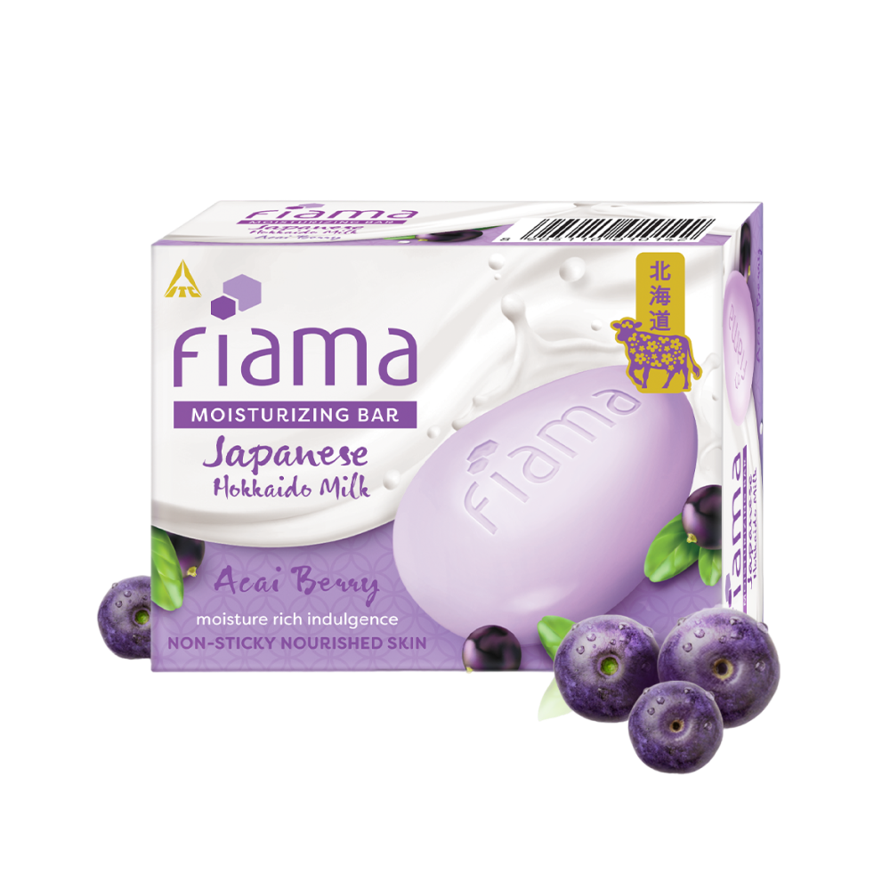 Fiama Moisturizing Soap Bars Japanese Hokkaido Milk & Acai Berry