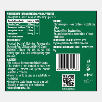 Patanjali Nutrela Natural Spirulina Tablets