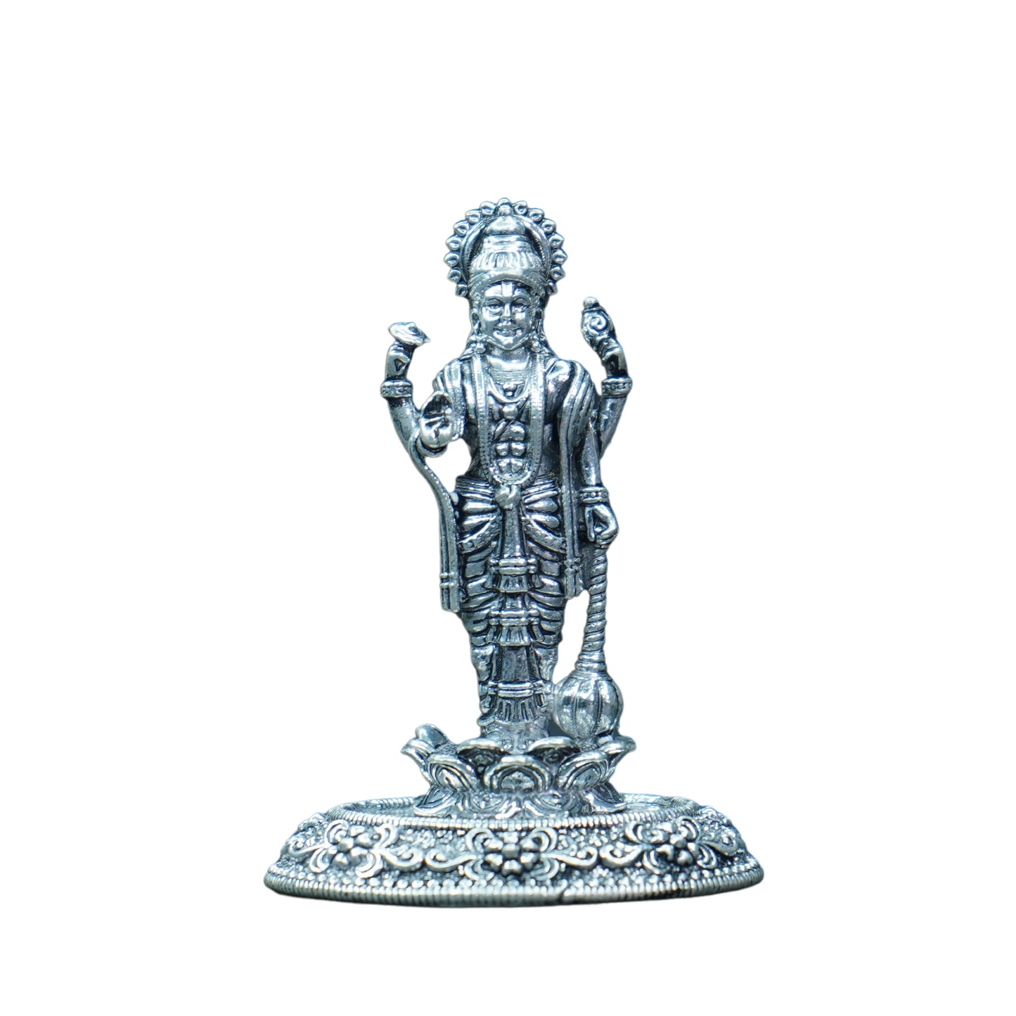 Mahita Collections Pure Silver Antique Satya Narayana Swamy 48.95g