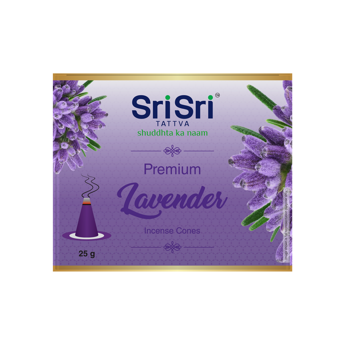 Sri Sri Tattva Premium Lavendar Incense Cones For Pooja