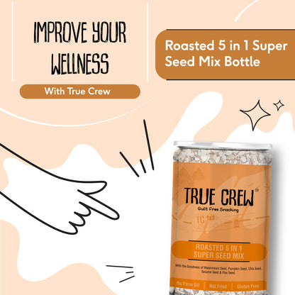 Sri Sri Tattva TRUE CREW Roasted 5 in 1 Super Seed Mix Bottle 200 g