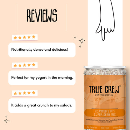 Sri Sri Tattva TRUE CREW Roasted 5 in 1 Super Seed Mix Bottle 200 g
