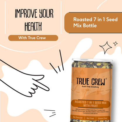 Sri Sri Tattva TRUE CREW Roasted 7 in 1 Seed Mix With Fruit Bottle 200 g