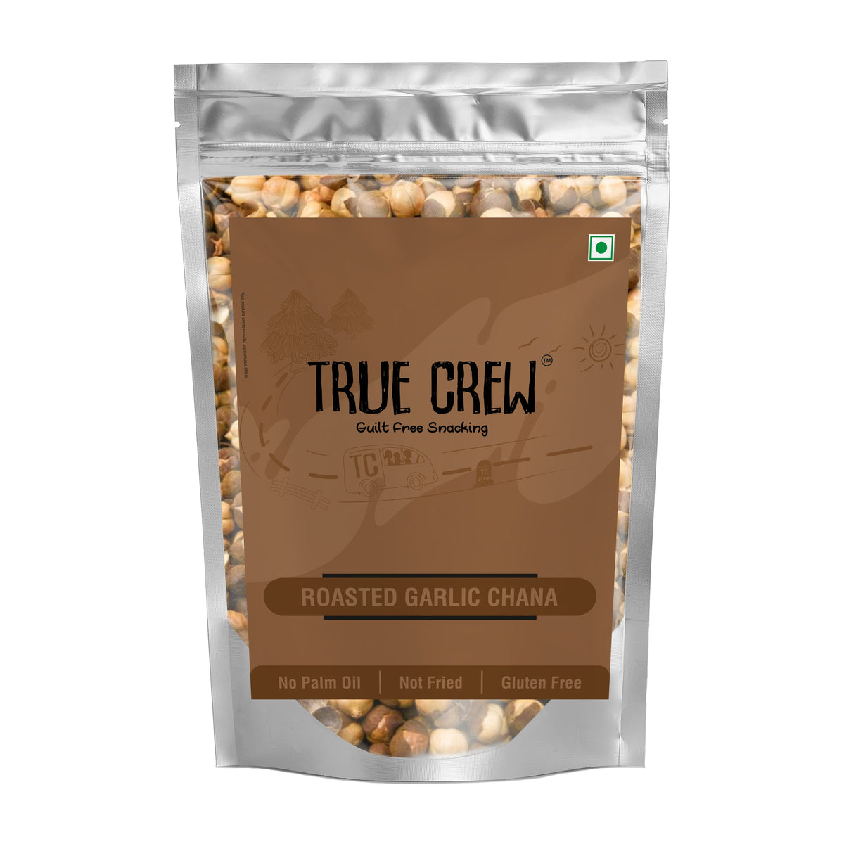 Sri Sri Tattva TRUE CREW Roasted Garlic Chana Pouch 200 g