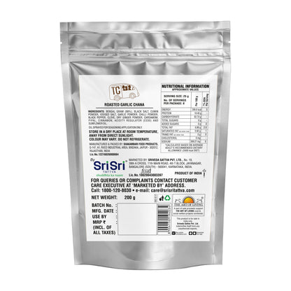 Sri Sri Tattva TRUE CREW Roasted Garlic Chana Pouch 200 g