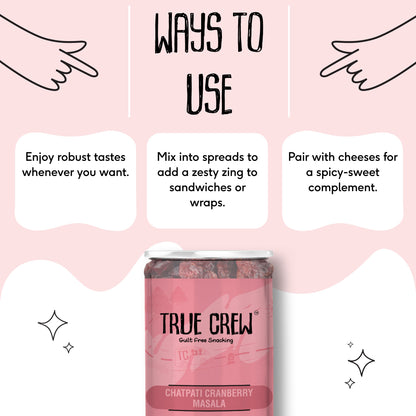 Sri Sri Tattva TRUE CREW Chatpati Cranberry Masala 100 g Jar