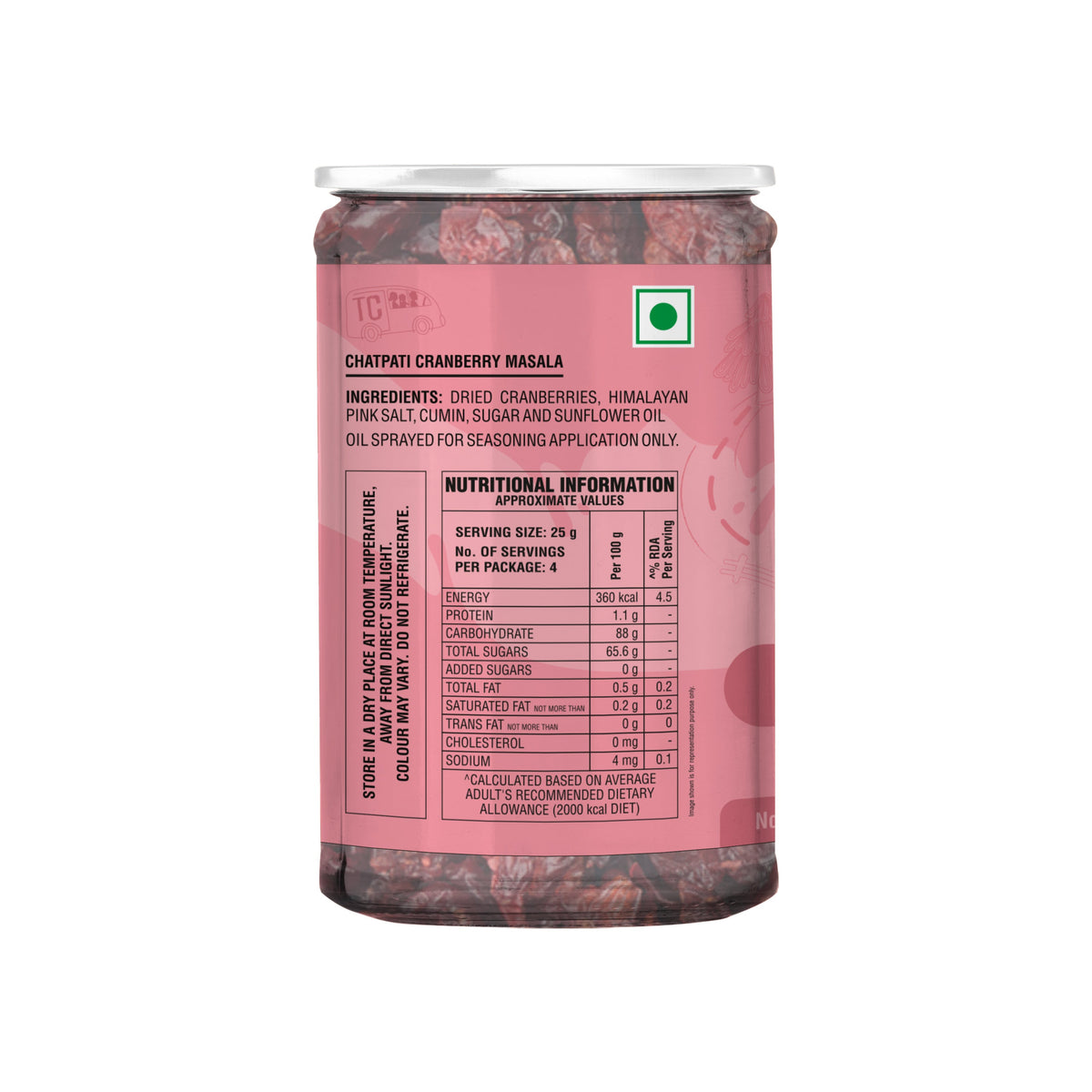 Sri Sri Tattva TRUE CREW Chatpati Cranberry Masala 100 g Jar