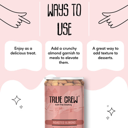 Sri Sri Tattva TRUE CREW Roasted Almonds 120 g Jar