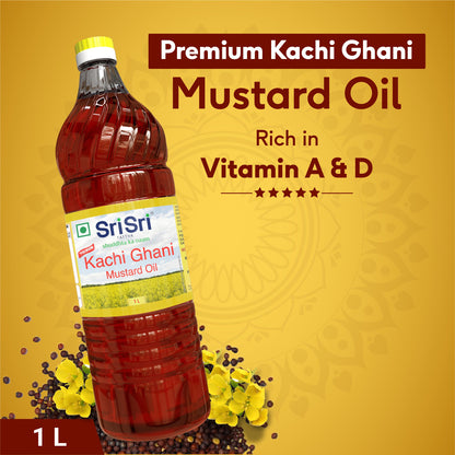 Sri Sri Tattva Premium Kachi Ghani Mustard Oil Bottle