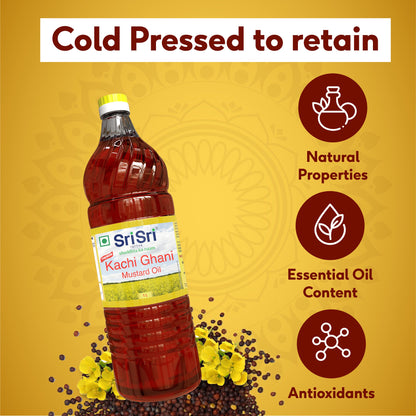 Sri Sri Tattva Premium Kachi Ghani Mustard Oil Bottle