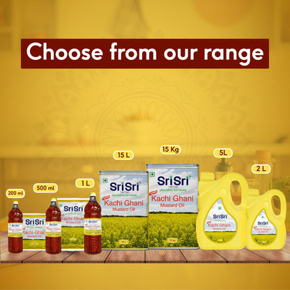 Sri Sri Tattva Premium Kachi Ghani Mustard Oil Bottle