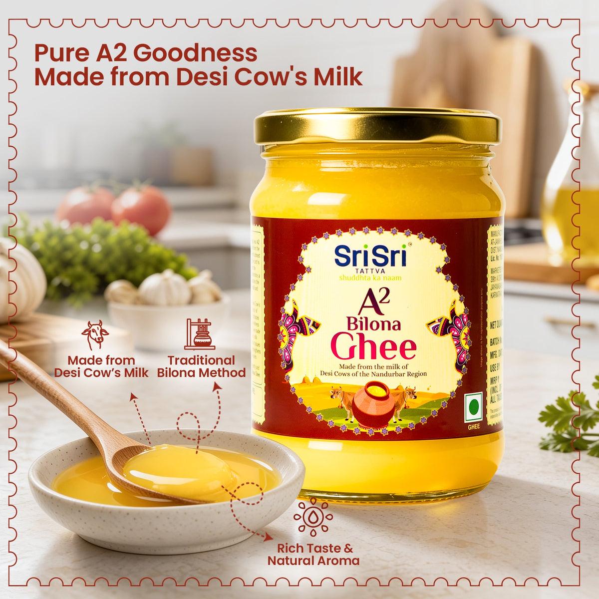 Sri Sri Tattva A2 Bilona Ghee