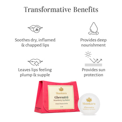 Shankara Naturals Gheesutrā Strawberry Lip Butter