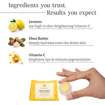 Shankara Naturals Gheesutrā Lemon Lip Butter