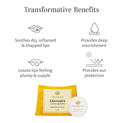 Shankara Naturals Gheesutrā Lemon Lip Butter