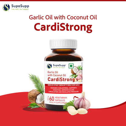 Sri Sri Tattva SupaSupp Garlic Oil With Coconut Oil, CardiStrong