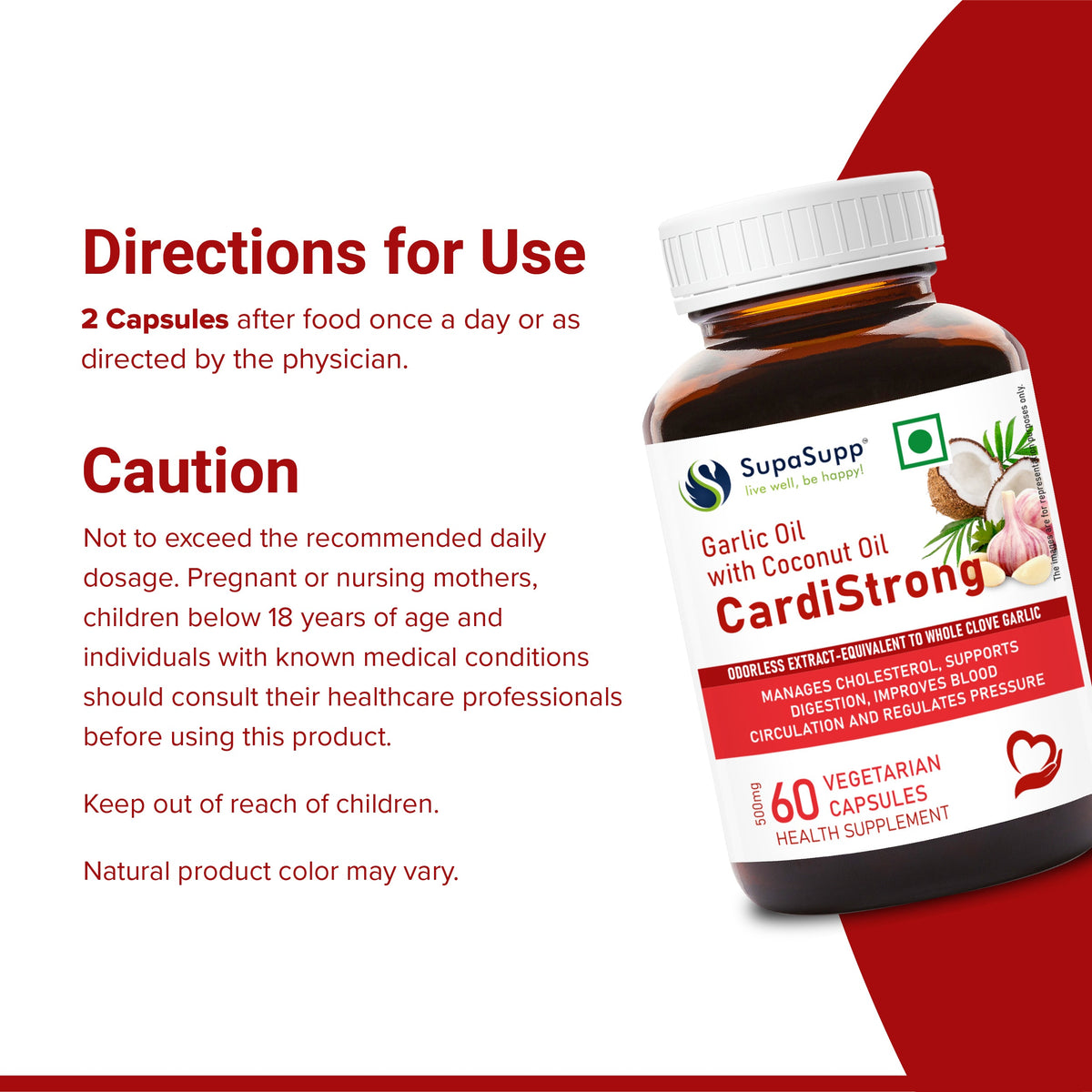 Sri Sri Tattva SupaSupp Garlic Oil With Coconut Oil, CardiStrong