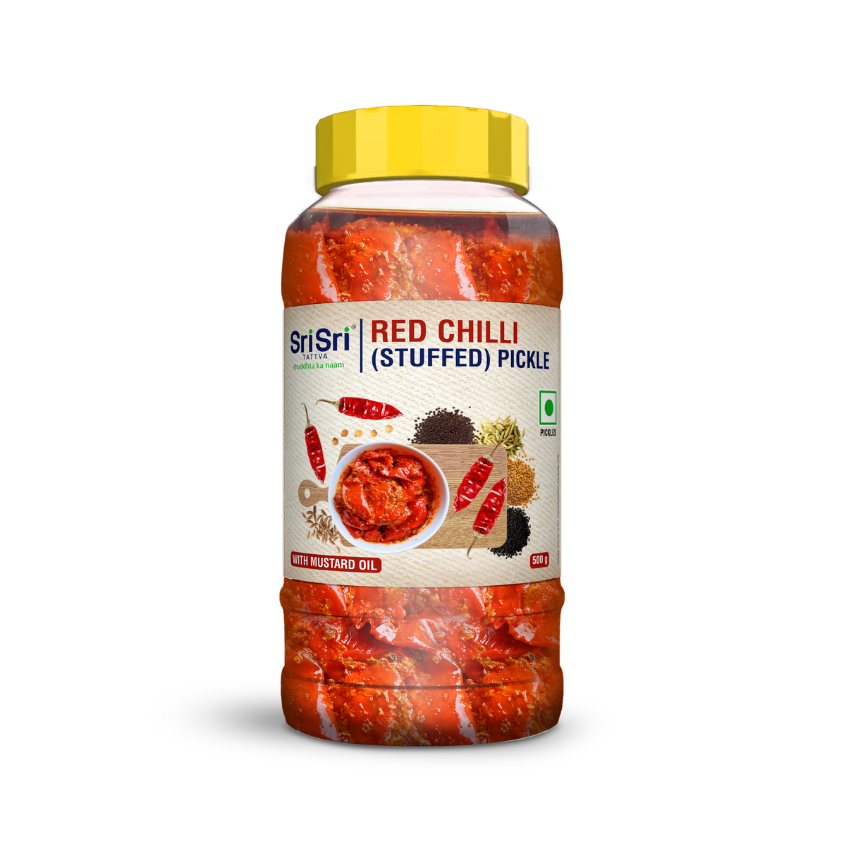 Sri Sri Tattva Red Chilli (Stuffed) Pickle