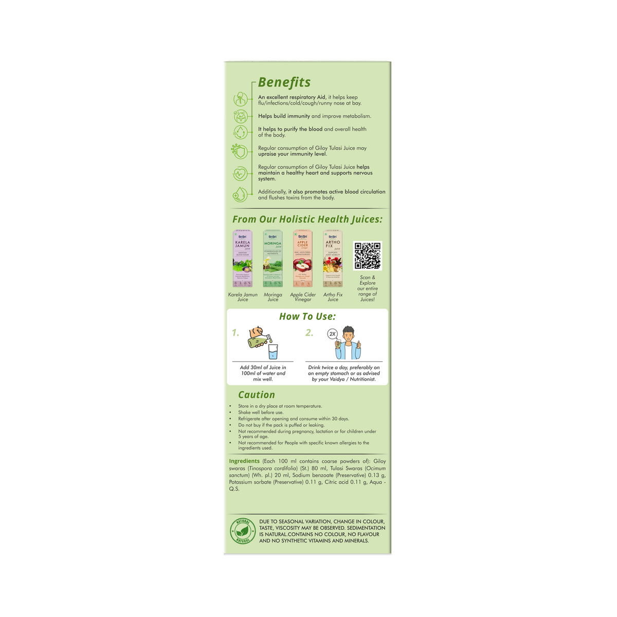 Sri Sri Tattva Giloy Tulasi Juice