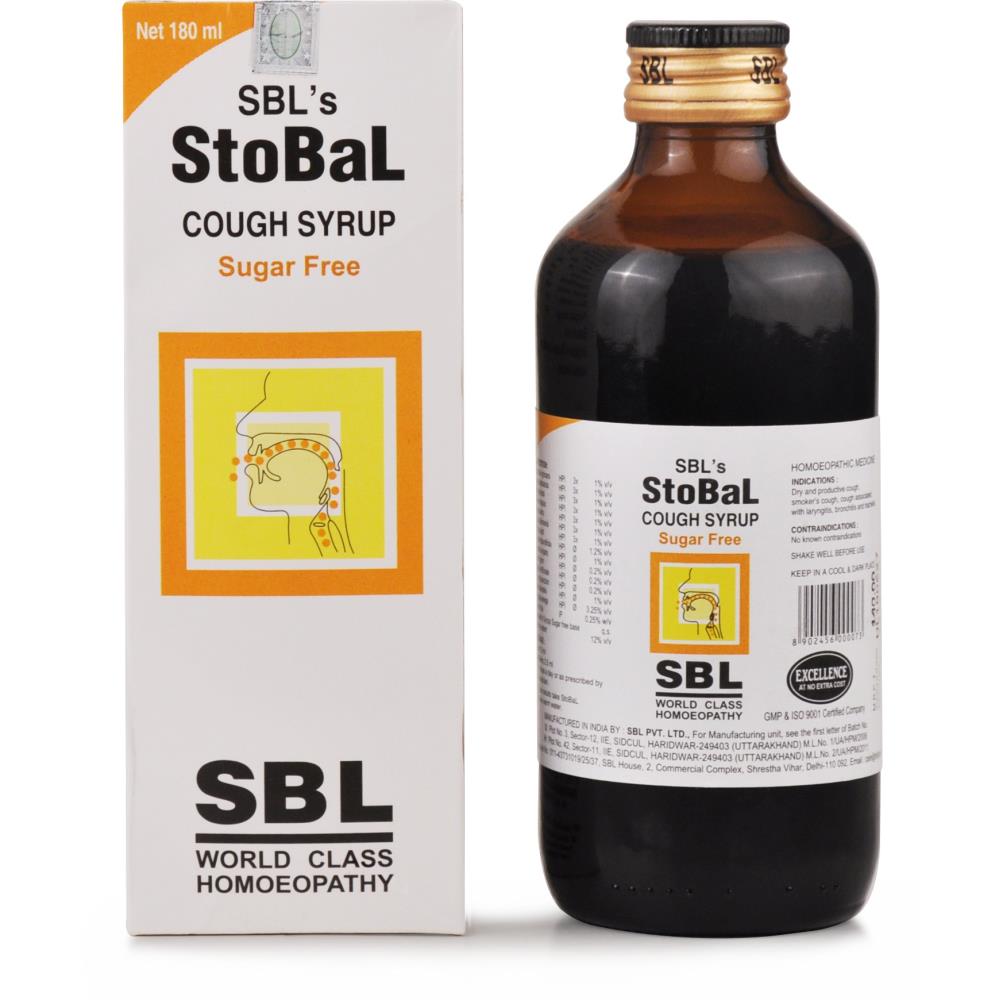 SBL Stobal Cough Syrup Sugar Free 180ml