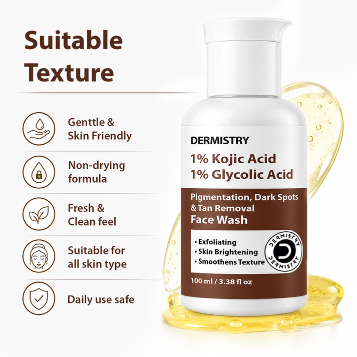 Dermistry Tan Removal Face Wash for Daily Use | Brighter Skin Fast