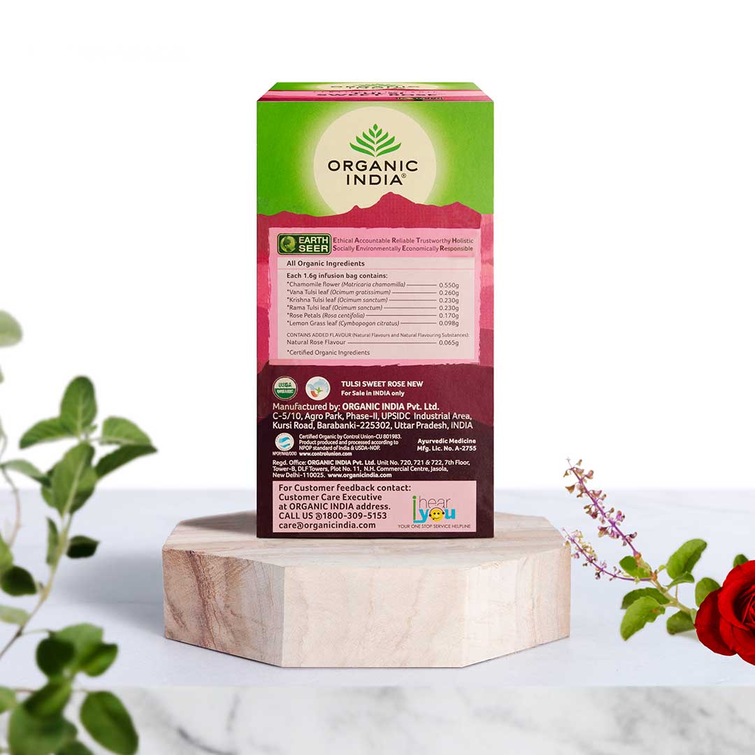 Organic India Tulsi Sweet Rose Tea - PUSHMYCART