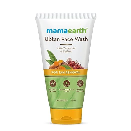Mamaearth Ubtan Natural Face Wash For All Skin Type With Turmeric & Saffron For Tan Removal