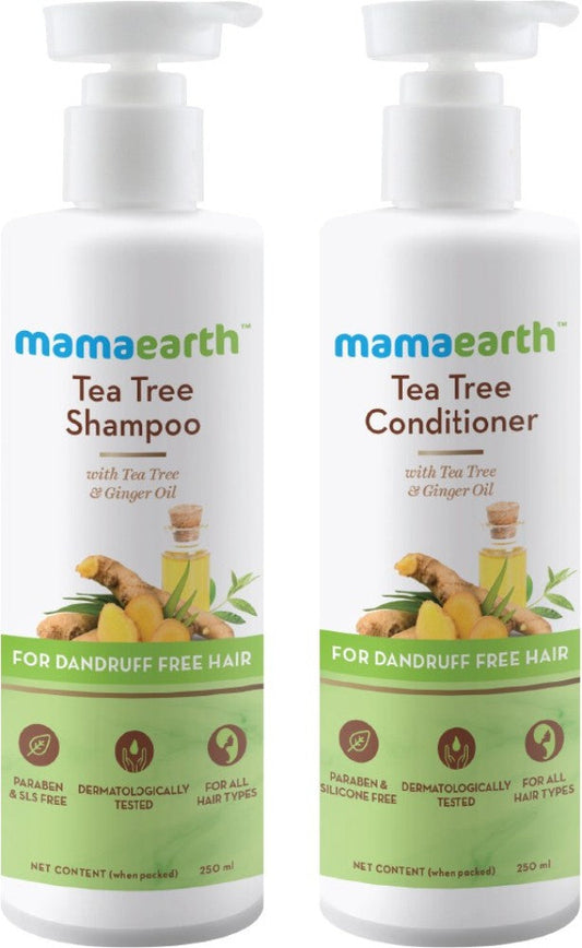 Mamaearth Tea Tree Anti Dandruff Hair Kit Tea Tree Shampoo 250ml + Tea Tree Conditioner