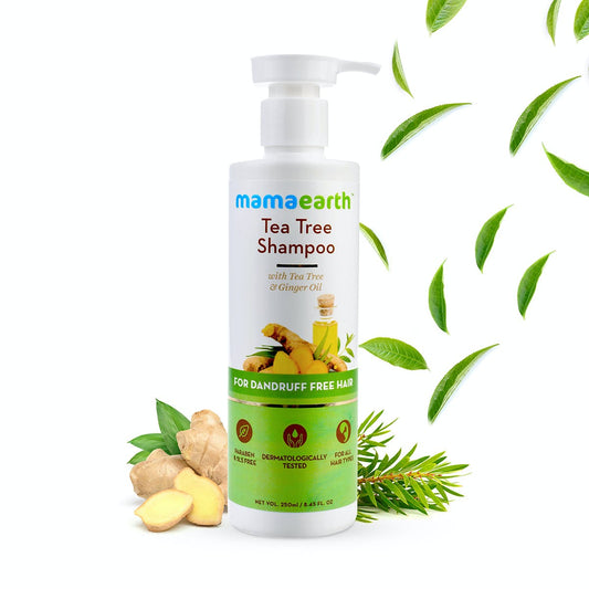 Mamaearth Tea Tree Shampoo for Dandruff Free Hair 250ml - PUSHMYCART