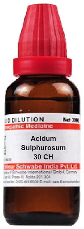 Dr Willmar Schwabe India Acidum Sulphurosum Dilution 30 CH