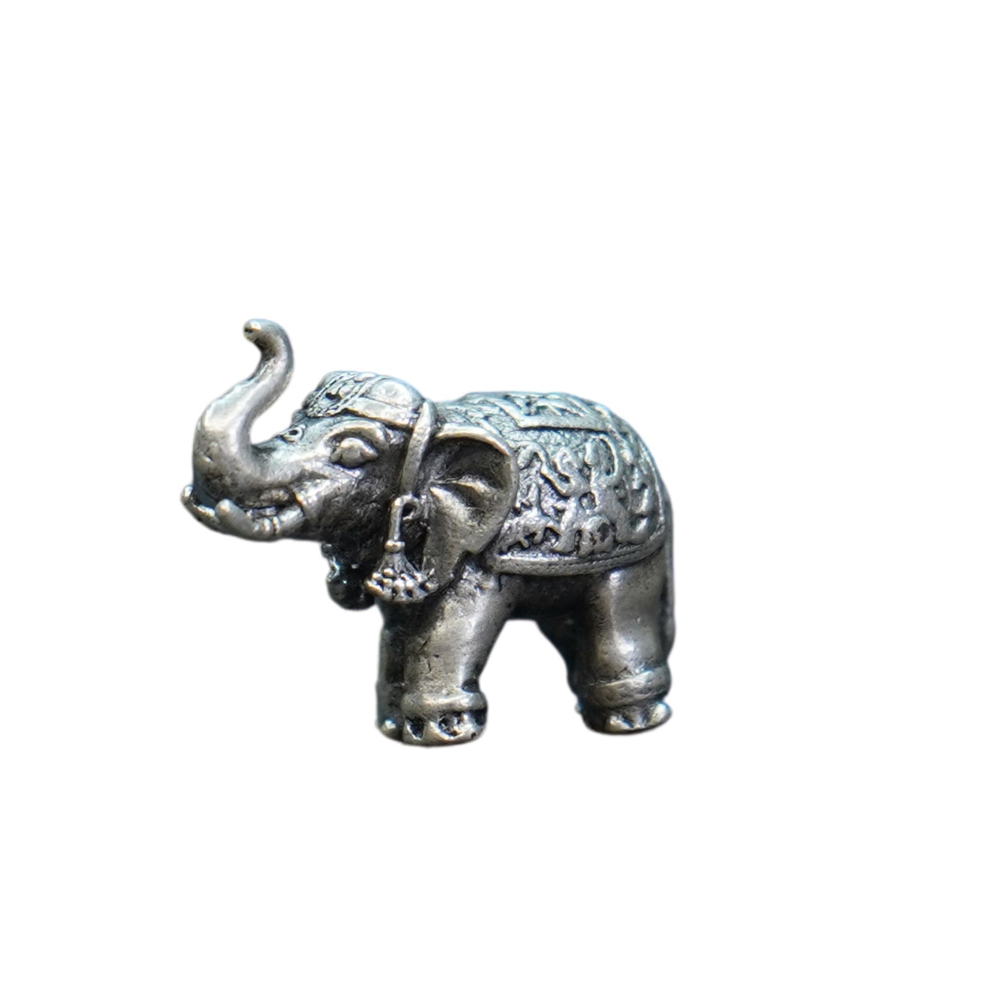 Mahita Collections Pure Silver Antique Trunk Up Elephant 12.15G