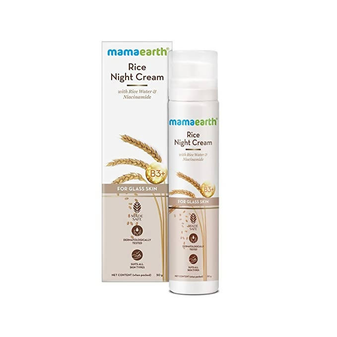 Mamaearth Rice Night Cream With Rice Water and Niacinamide