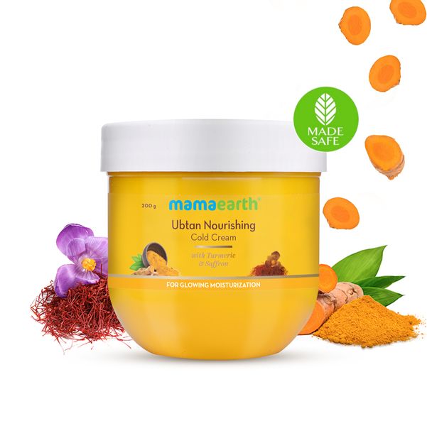 Mamaearth Ubtan Nourishing Cold Cream for Winter with Turmeric & Saffron for Glowing Moisturization