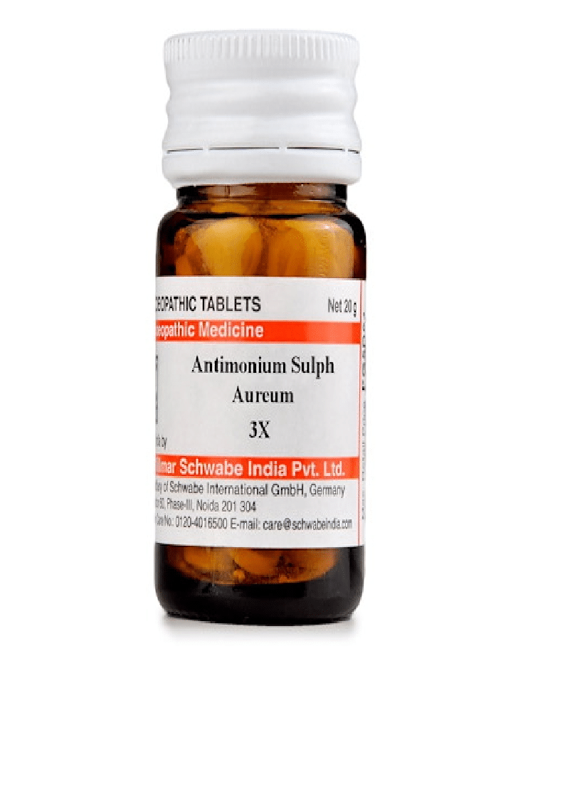 Dr Willmar Schwabe India Antimonium Sulph Aureum Trituration Tablet 3X