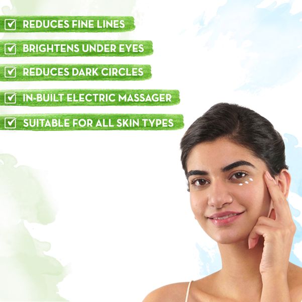 Mamaearth Brightening Vitamin C Under Eye Cream with in-built electric massager