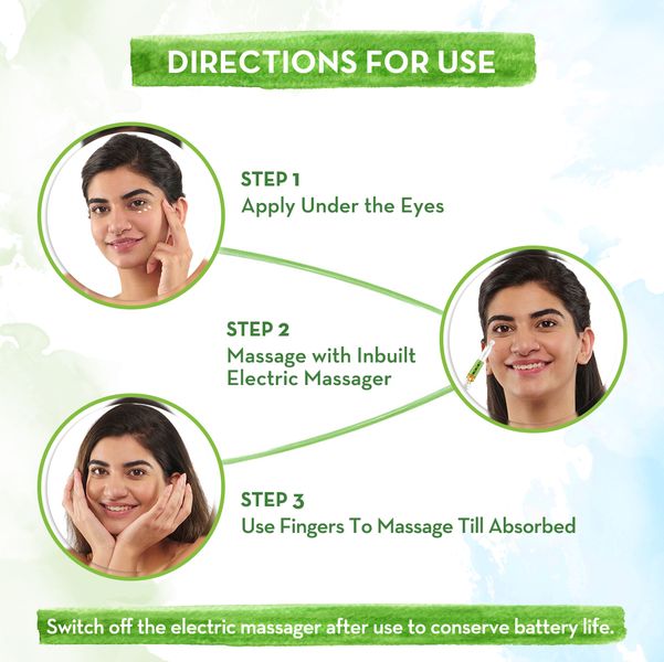 Mamaearth Brightening Vitamin C Under Eye Cream with in-built electric massager