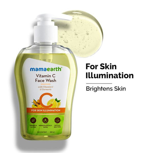 Mamaearth Vitamin C Face Wash with Vitamin C and Turmeric for Skin Illumination 250ml